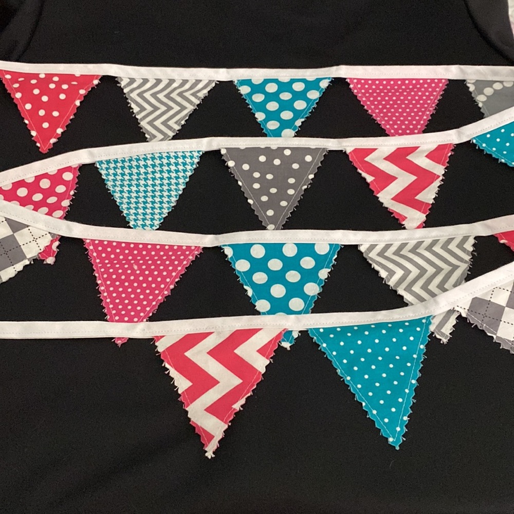 NWOT 18 Fabric Double-Sided Hanging Flag Decoration For Party/Kids Bedroom